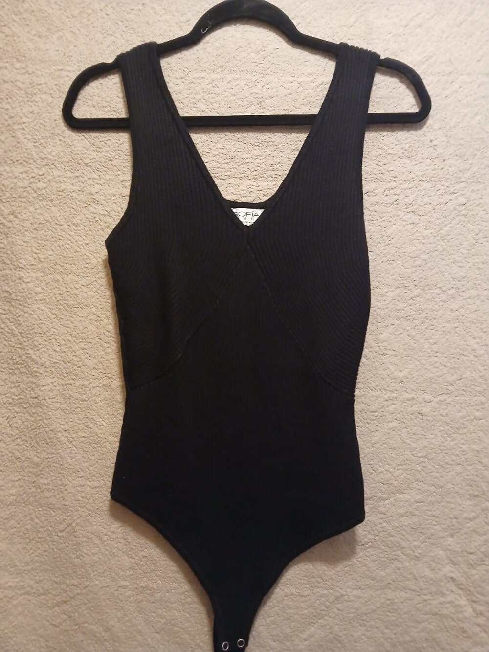 Thick black bodysuit